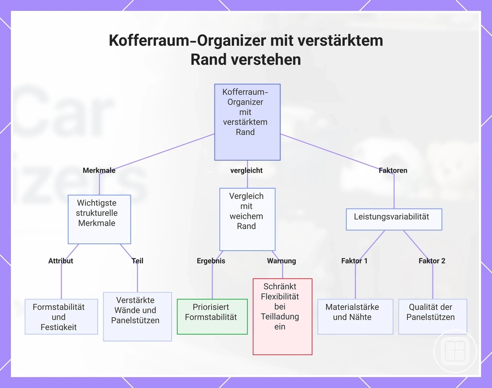 Kofferraum-Organizer mit verstärkten Seitenwänden und formstabiler Basis