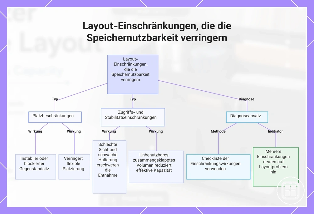 Layout-Einschränkungen, die die Aufbewahrungsnutzbarkeit verringern