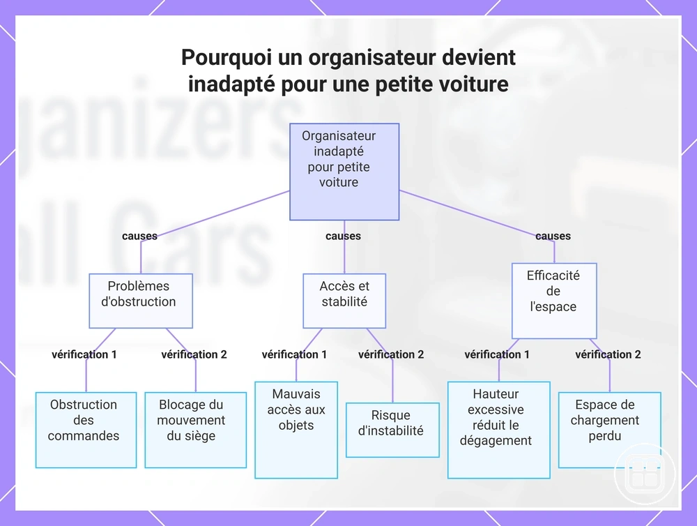 Pourquoi un organiseur devient inadapté pour une petite voiture