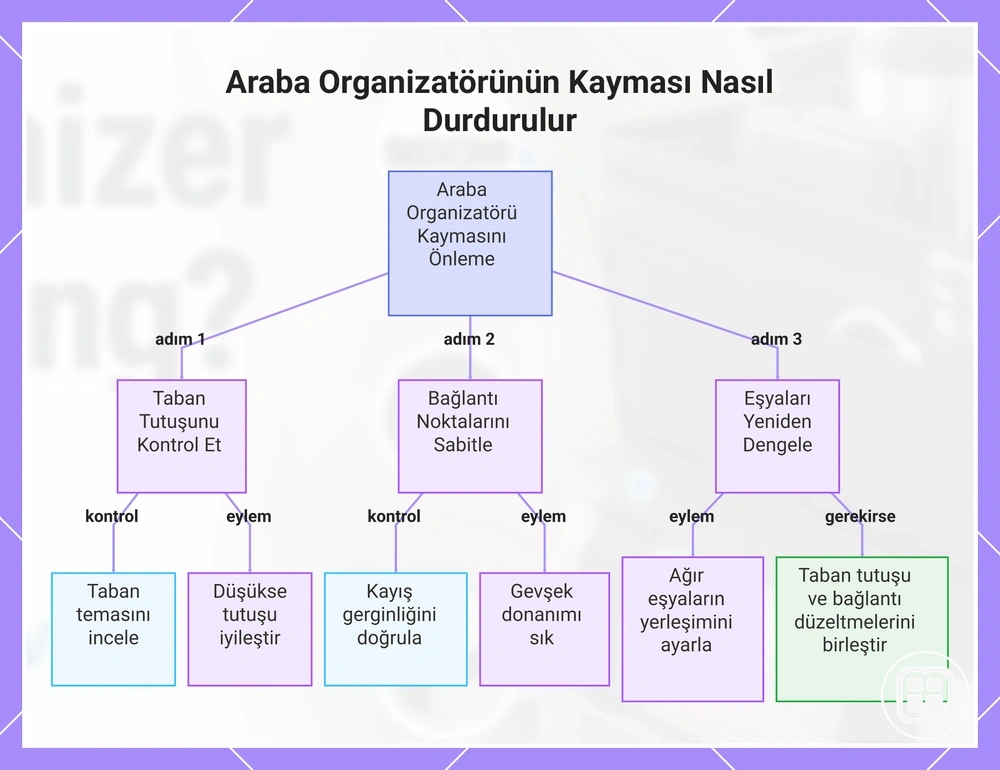 Araç İçi Organizerin Kayması Nasıl Durdurulur