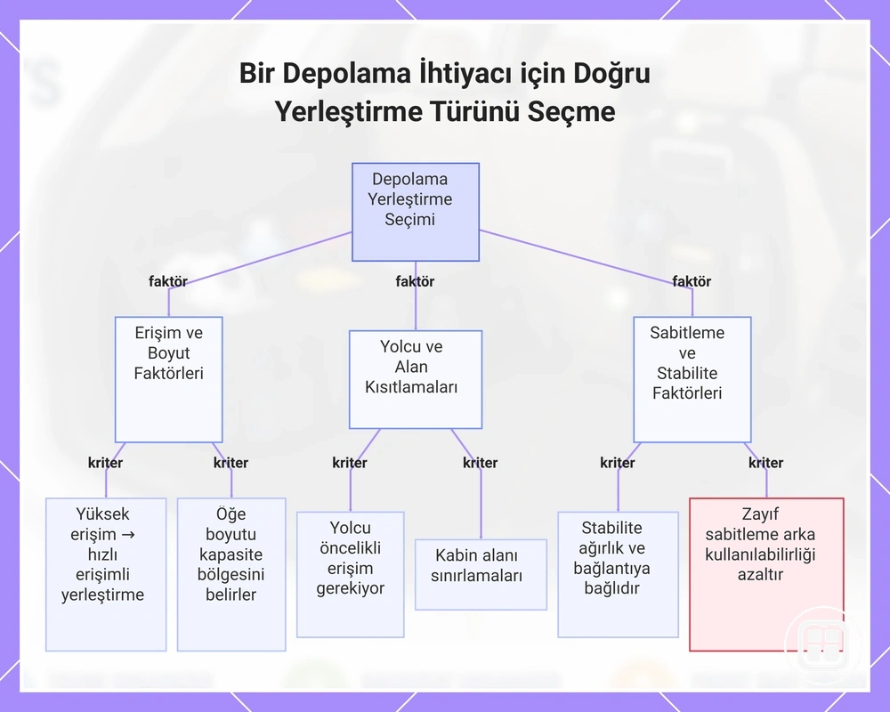 Depolama ihtiyacı için doğru organizer yerleşimini seçme