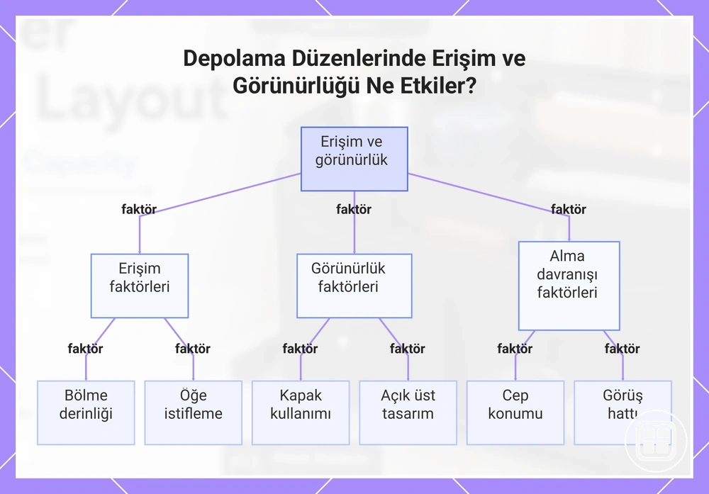Araç içi organizer saklama düzeninde erişim ve görünürlüğü etkileyen faktörler